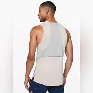 Lululemon Fast and Free Tank | Heathered Silverstone / Sea Salt | XXL